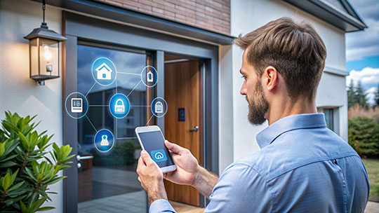 smart house home automation with smart phone smarthome security app